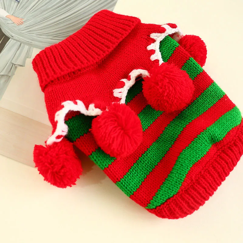 

Winter Xmas Dog Clothes Warm Christmas Sweater For Small Dogs Pet Clothing Coat Knitting Chihuahua Teddy
