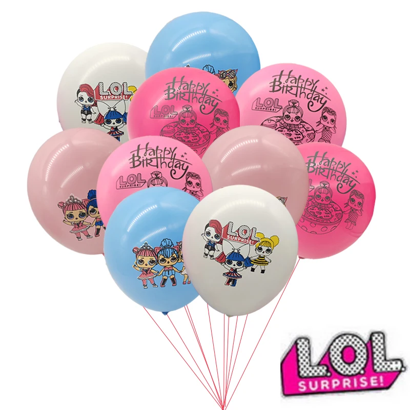 LOL SURPRISE-suministros para fiesta de cumpleaños, globo Digital de película de aluminio de dibujos animados, globo tipo corona, Cosplay infantil, decoración de Navidad
