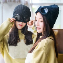 Зимняя Лыжная Шапка женская мужская спортивная Лыжная шляпа ветрозащитная зеркальная вязаная теплая маска для лица маска для сноубординга