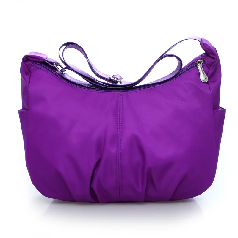 Новая Водонепроницаемая нейлоновая сумка на плечо, модная большая сумка-мессенджер для отдыха, сумки через плечо, повседневные женские сумки и кошельки - Цвет: Лаванда