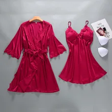 Летний ночной халат, сексуальный женский комплект из 2 предметов, топ на бретелях, комплекты для сна, повседневные пижамы, домашняя ночная рубашка, халат для сна, банное платье