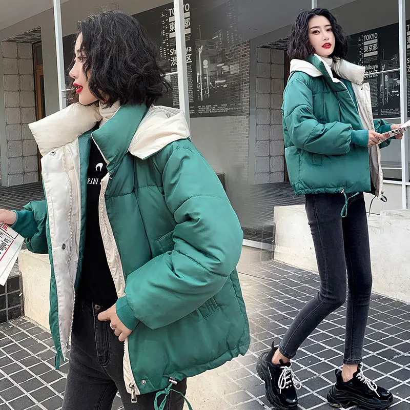 

AliExpress 2019 Autumn And Winter New Style WOMEN'S Dress Thick WOMEN'S Coat Short down Jacket Cotton-padded Clothes Fashion Cot