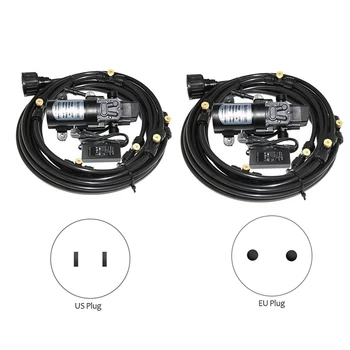 

12V Electric Diaphragm Pump Spray Dust Removal System Fog Nozzles Low Pressure Misting Humidify Cooling Watering