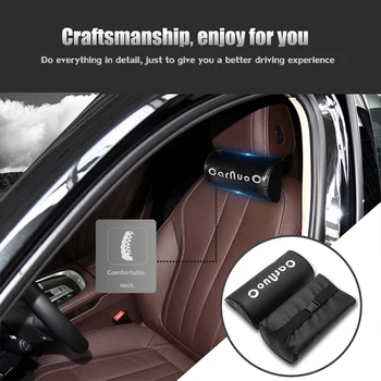 

2 PCS For Honda CR-V Civic XR-V CR-Z dio fit Envix Greiz Accord accessories Neck Pillows Pu Leather For Filled Fiber Car Pillow