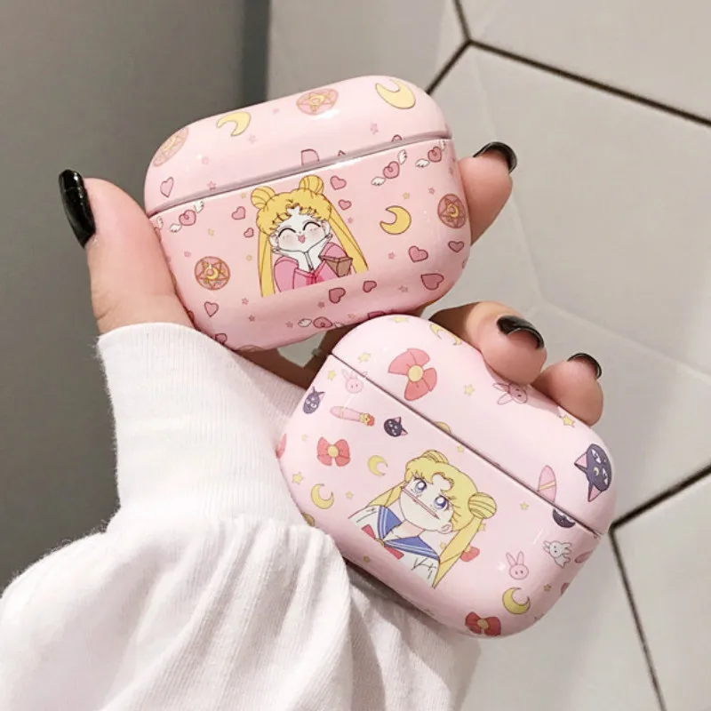 

Case for AirPods Pro Protective Cover Bluetooth Earphone Case Luxury Accessories for Airpods Pro 3 Hard Plastic Girl Sailor Moon