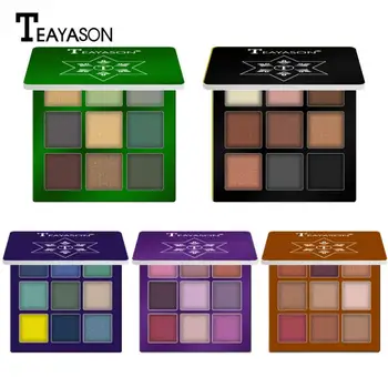 

9Color Diamond Eyeshadow Eyeshadow Palette Matte Earth Color Shimmer Glitter Makeup Pigment Sexy Smoky Eyes Makeup TSLM1