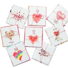 50 упаковок/партия, Kawaii Forever Love, поздравительные открытки, подарок с маленьким конвертом, восемь дизайнов, случайные, для свадьбы и вечерние, приглашения