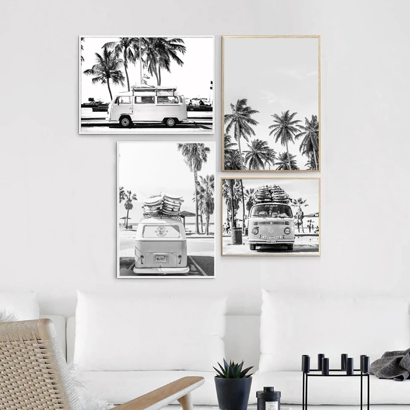 Palm, Surfer Wall Art Print