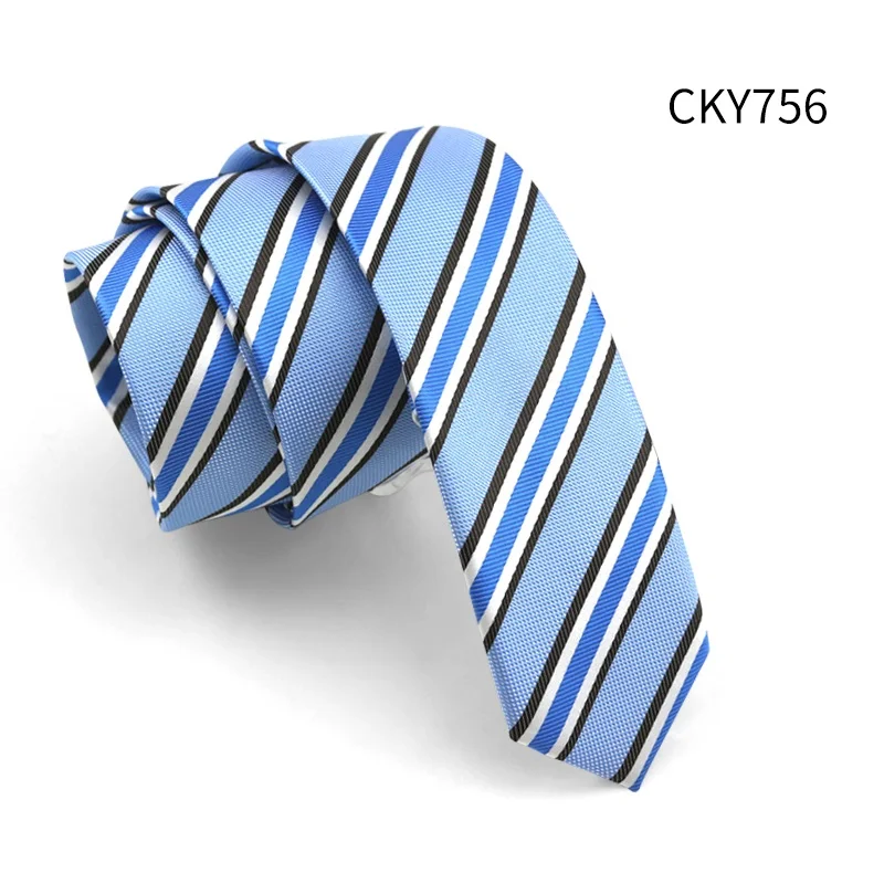 CKY756 Новая дизайнерская обувь модных брендов Бизнес Повседневное 5,5 см тонкие галстуки для Для мужчин розовые обтягивающие, в полоску галстук-бабочка для офиса с подарочной коробкой - Цвет: CKY756