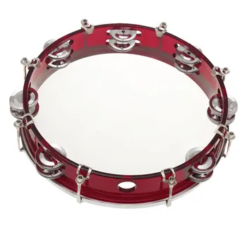 

Lightweight Handheld Tambourine Stainless Steel Portable Hand Ring Dance Drum Musical Instrument
