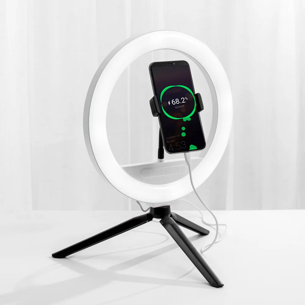 

10-Inch Ring Fill Light Desktop Led Retouched Self-portrait Light Photography Tripod Collapsible Live Light