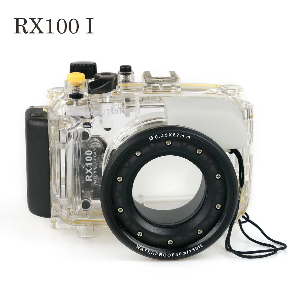 40 м/130 футов Водонепроницаемый чехол для sony RX100 Mark I II III IV DSC-RX100 M1 M2 M3 M4 Подводный корпус камеры Дайвинг-бокс крышка - Цвет: RX100 I White