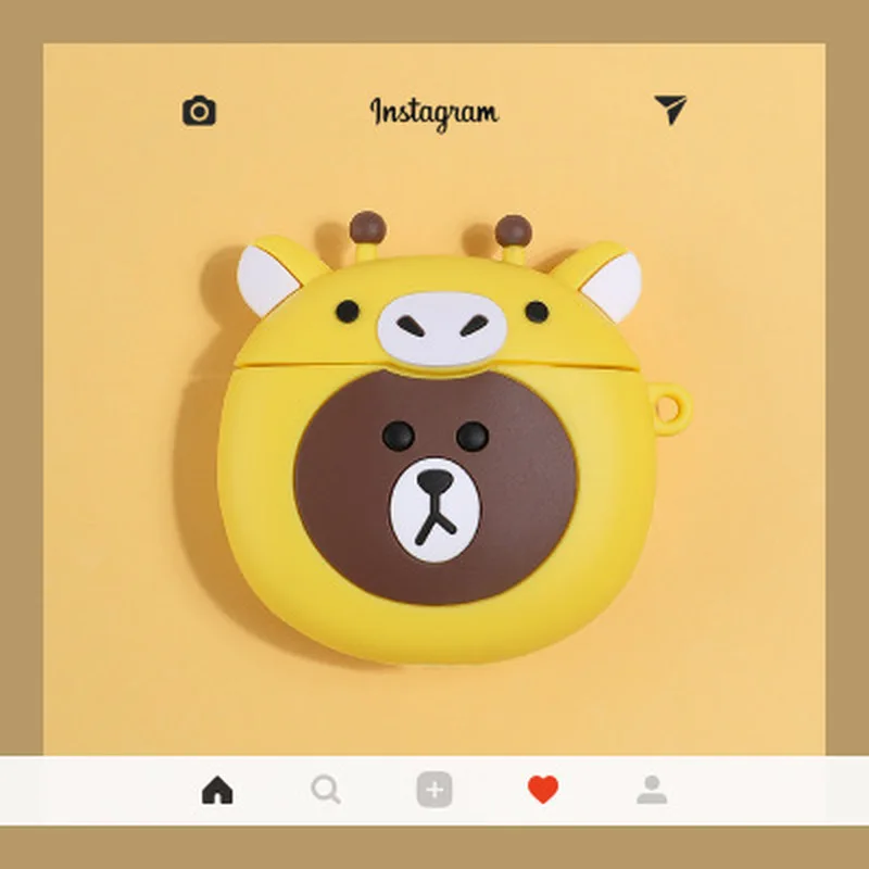 Для AirPods чехол для девочек прекрасный стиль уникальный мультфильм кожухи головных телефонов для Airpods 2 Прекрасный защитный чехол с ремешком для ключей с пряжкой