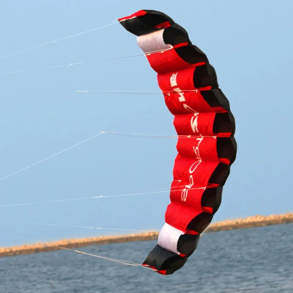 1,8 м двойной линии парашют трюк кайт открытый Забавный Летающий инструмент воздушный змей-параплан открытый пляж Забавный Спорт хороший воздушный змей игрушка