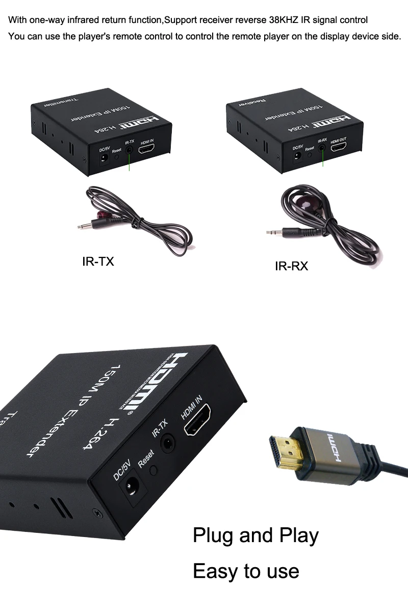 150 м HDMI IP удлинитель по Cat5e Cat6 RJ45 Ethernet сетевой кабель удлинитель Cat 5e/6 аудио-видео передатчик приемник конвертер