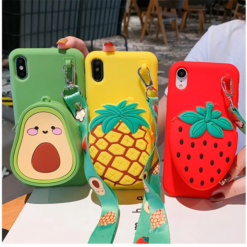 xiaomi leather case Fruits Phone Case  for xiaomi redmi note 7 6 8 pro k20 k20 8A 7A 4A 4A 5A note 8T Soft Silicone Zipper Coin Wallet Cover bag xiaomi leather case glass