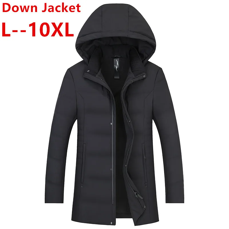 Новинка 2019 толстая зимняя мужская белая куртка dow 10XL 8XL 6XL брендовая одежда черная