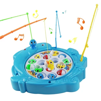 

Fishing Game Fish Toy Music Children'S Toys Board Game Educational Toy From 3 4 5 6 Years Young Girl (Dolphin Shaped) (15 Fish)