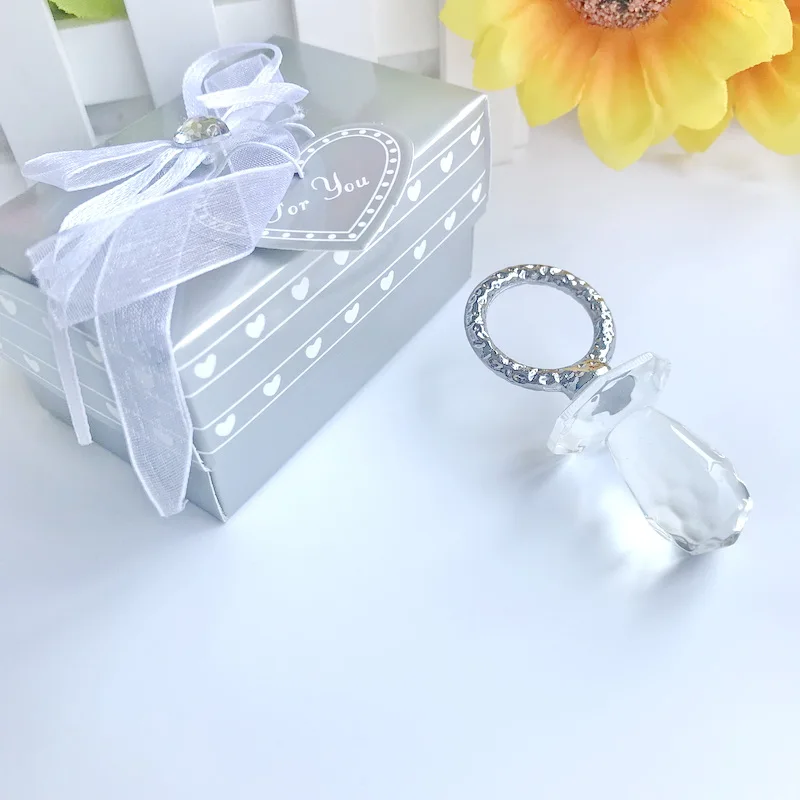 20pcs Luxurious Crystal Pacifier Favors Crystal Nipple Baby Shower