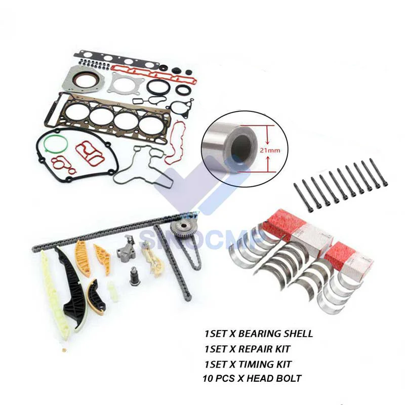 

Engine Gasket Bearing Timing Chain Tensioner Kit Fit VW GTI Tiguan AUDI 2.0TFSI CAEB Q5