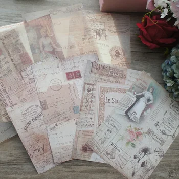 

8 Sheets/lot 14*20cm Old Time Fashion Women's Magazine Paper Design Wrapping Creative Craft Background Scrapbook Paper
