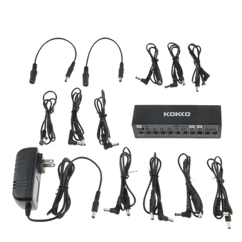 

Guitar Power Pedal Power Supply Brick Bank Guitar Effect Pedal 10 Way Output US Plug AC 100V ~ 240V for International Usage