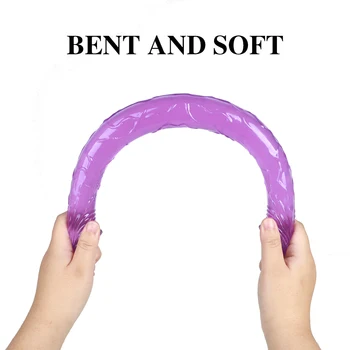 Realistic Dildo 44cm Super Long Double Head Dildo For Woman lesbian Gay Flexible Soft Silicone Jelly Fake Cock Penis Adult Toys 4