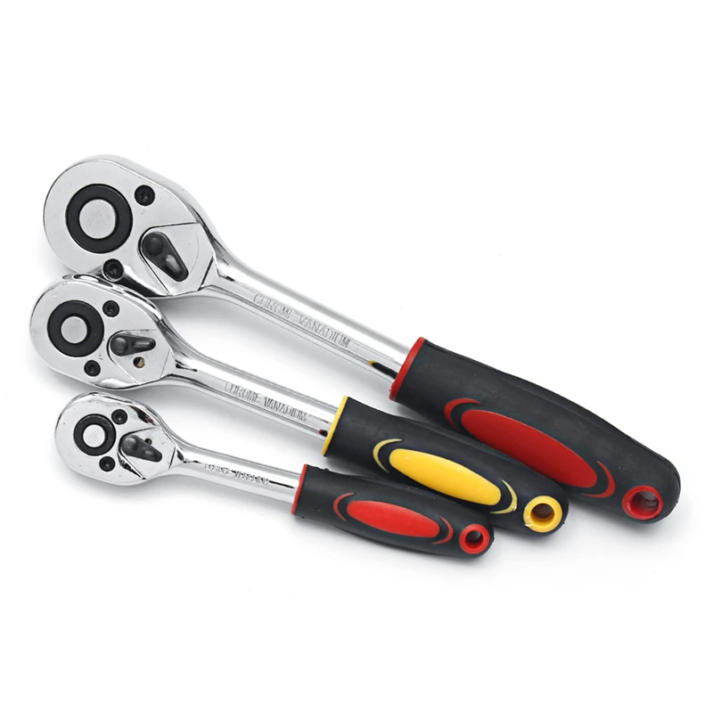 Высокое качество 1/2inch 3/8 дюймов 1/4 дюйма таможенный приходной ордер Сталь ручка привода с большим вращающим моментом гнездо трещотка разводной раздвижной гаечный ключ для Quick Release 24 зубы
