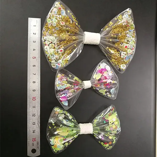 50 개/몫 6*8cm PVC 투명 플라스틱 봉투 DIY 셰이커 활