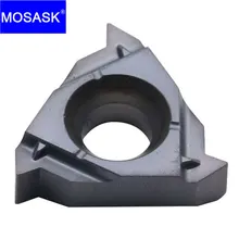 MOSASK 10pcs 06 08 11 16 IR  A60 ZP10 Stainless Steel Processing General Machining Tungsten Internal Threading Carbide Inserts