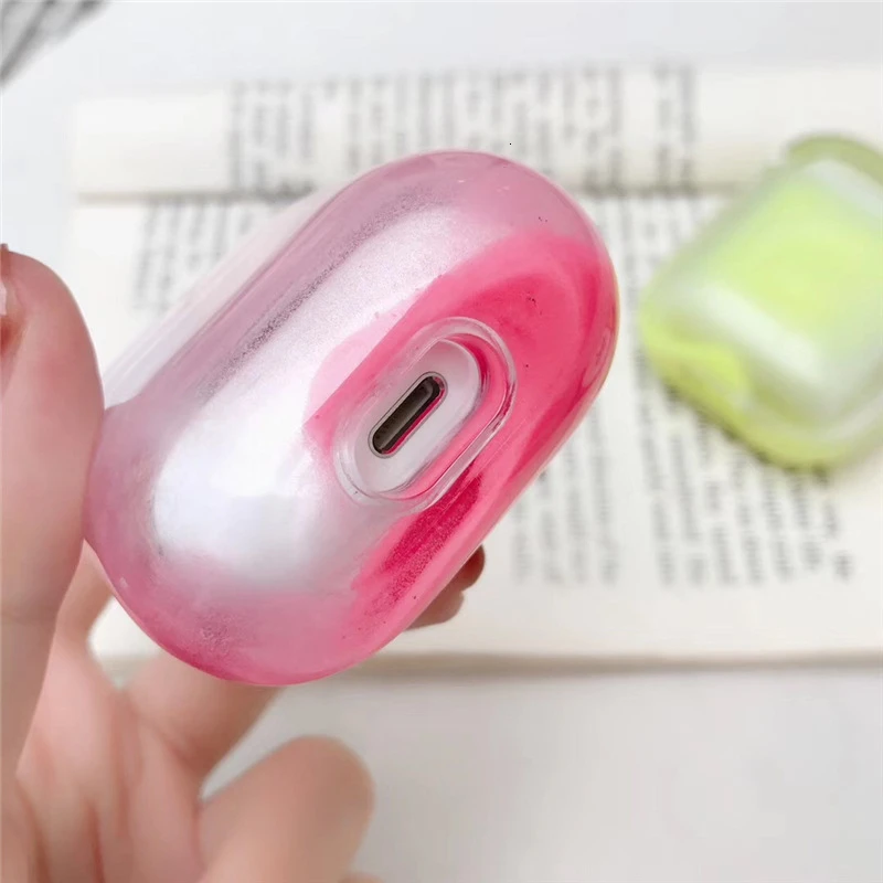 Чехол для AirPods с блестящим жидким зыбучим песком, беспроводной Чехол для наушников с Bluetooth, прозрачный защитный чехол для наушников, чехол fundas