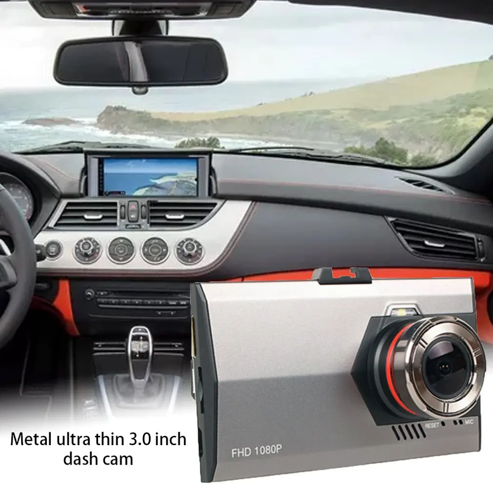 

Metal Ultra-Thin 3.0 Inch Driving Recorder Large Screen Monitoring Infrared Monitor Driving Recorder