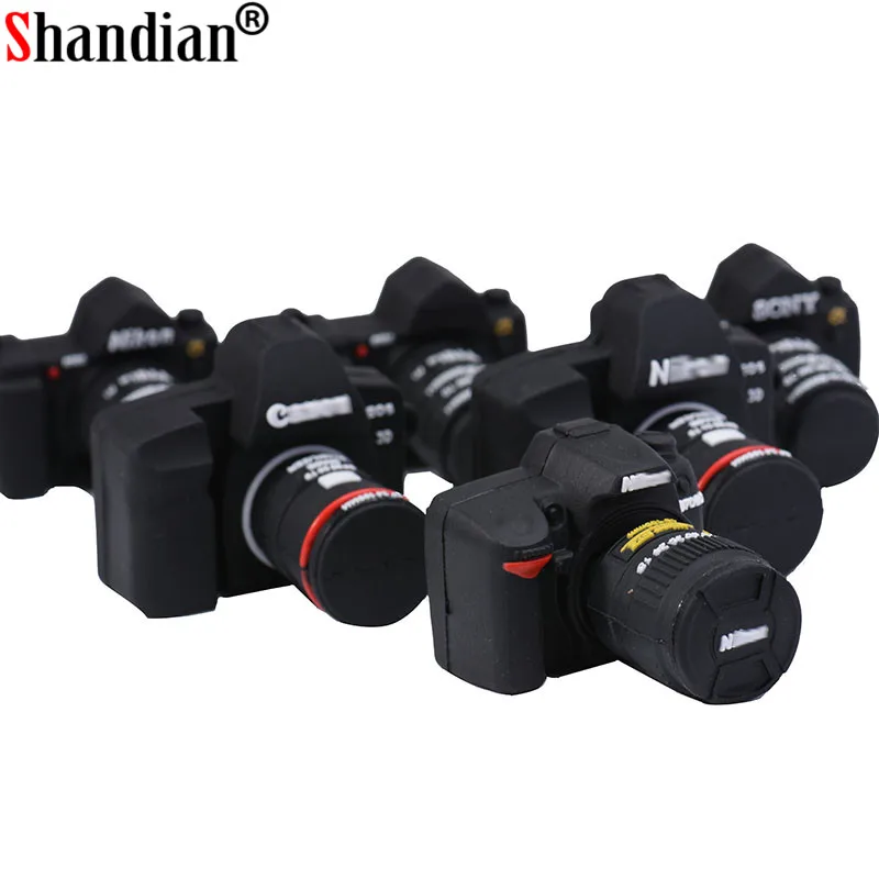 Флеш накопитель SHANDIAN USB в форме камеры флеш 64 Гб/32 ГБ/16 ГБ карта памяти подарок для