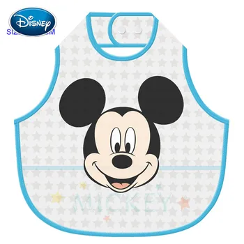 

Disney baby bib cartoon waterproof rice pocket PEVA Kids sleeveless adjustable bib cartoon feeding cloth children baby apron