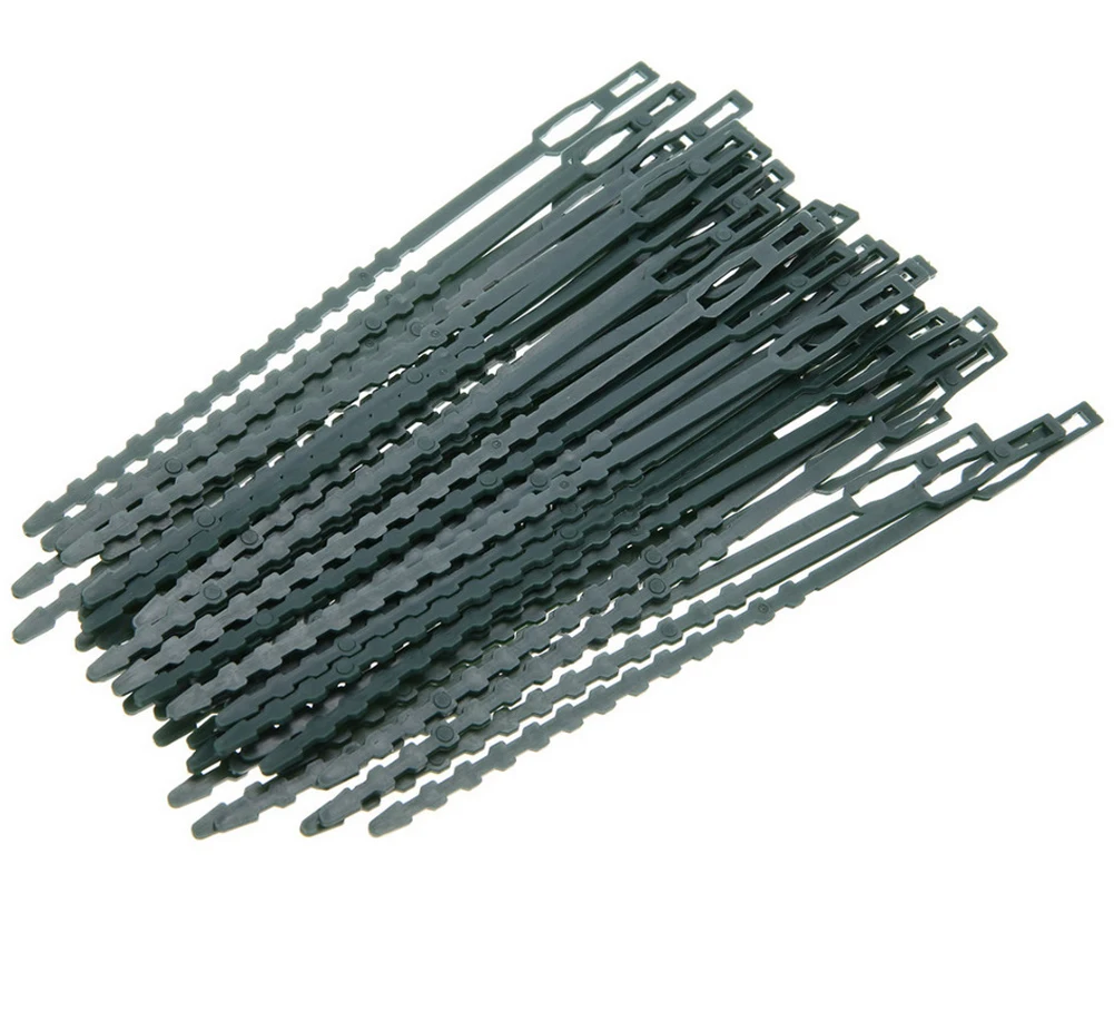 200 Pcs Garden supplies agricultura Reusable Garden Plastic Plant Cable Ties Adjustable vegetables Tree Climbing Support gift
