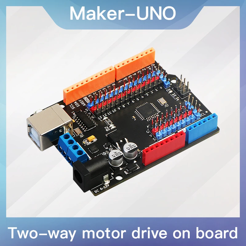 

Emakefun Maker UNO for Arduino Uno R3 with Two-Way Motor Drive Interface ATMEGA328P CH340 Maker Motherboard for Arduino Uno R3