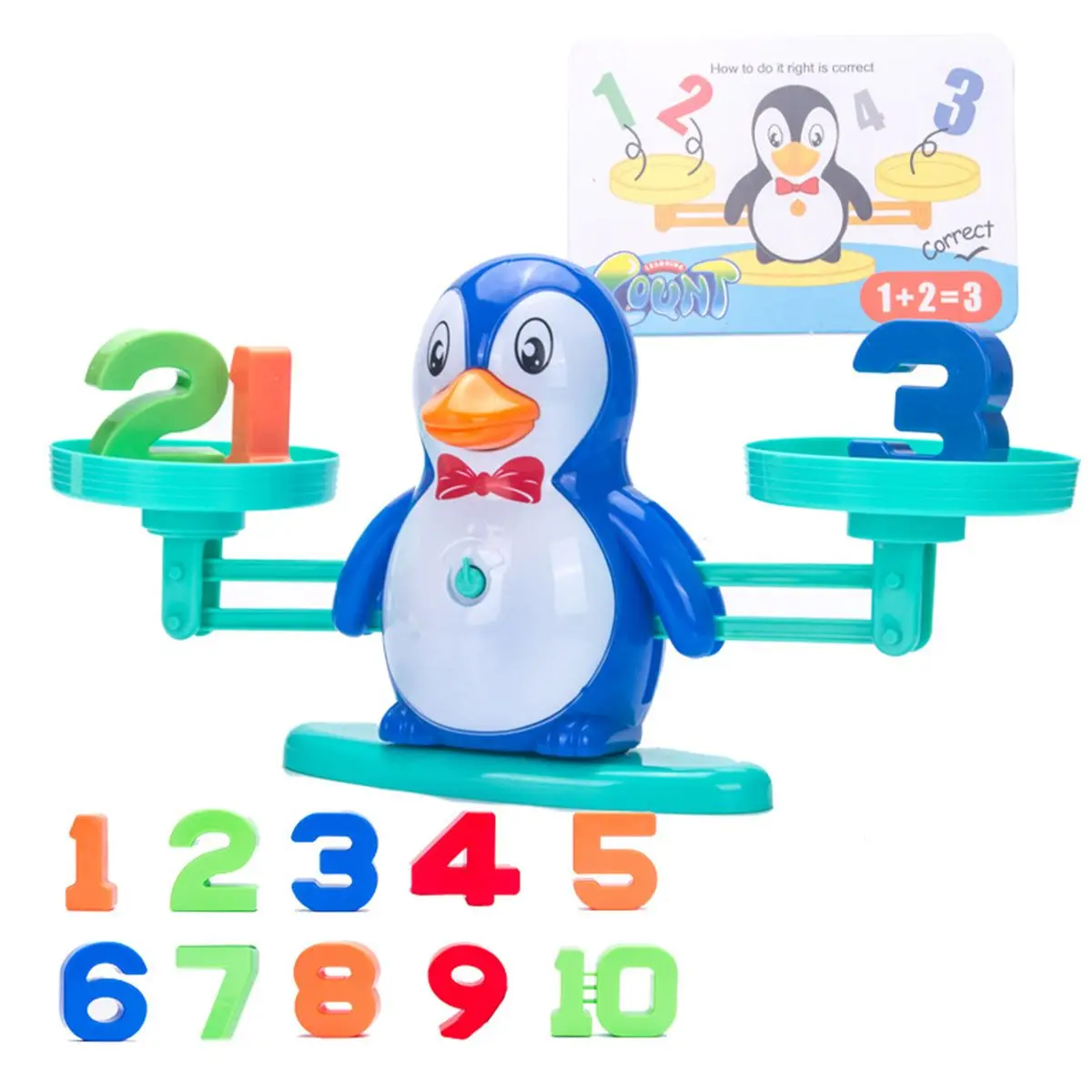 Игра Math Match, настольные игрушки, пингвин, бегемот, балансировочные весы, балансировочная игра, Детский обучающий игрушка, чтобы узнать добавку и вычитание
