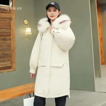 

PinkyIsBlack Snow Wear Wadded Jacket Female 2019 Autumn And Winter Jacket Women Cotton-Padded Jacket Warm Outerwear Winter Coat