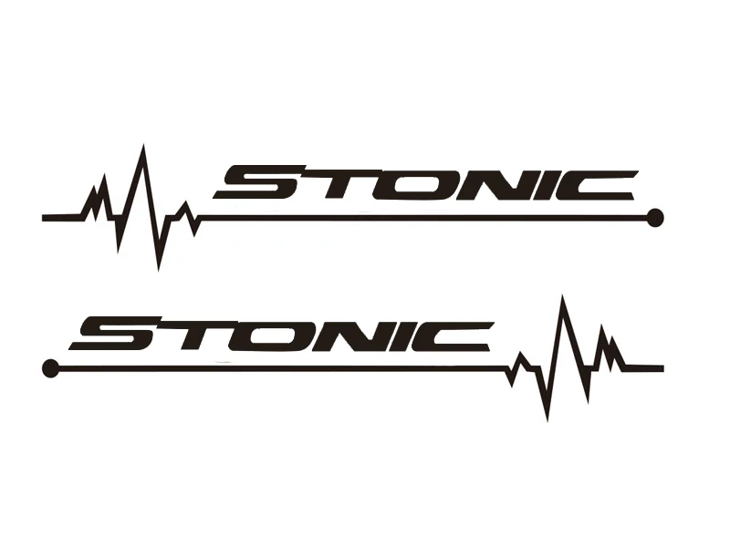 2 шт автомобиля зеркало заднего вида Наклейка для kia stonic - Название цвета: Черный