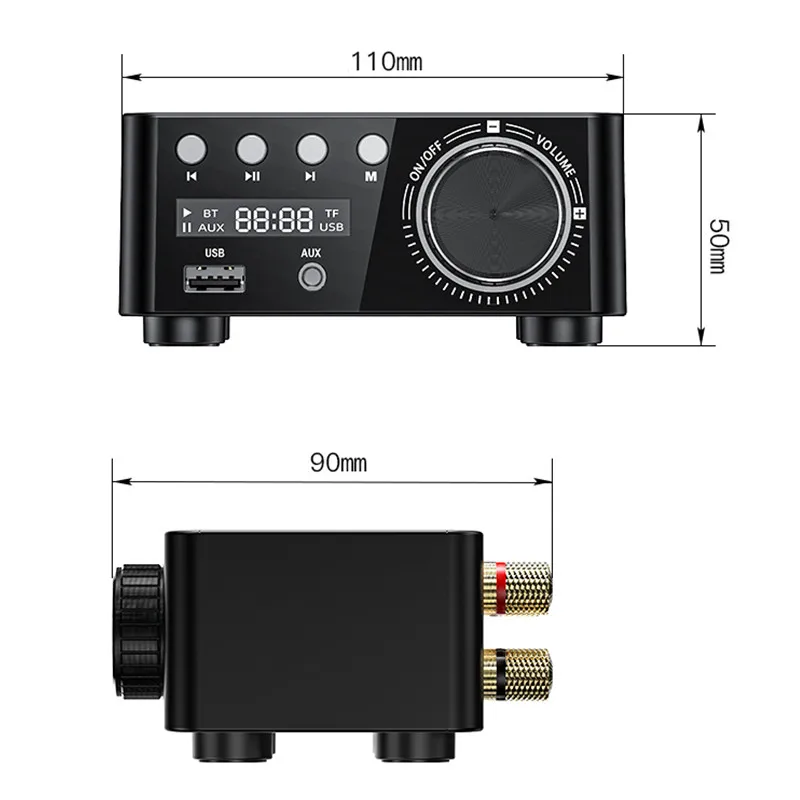Bluetooth 5 0 HIFI цифровой усилитель мощности аудио Плата TPA3116 50WX2 стерео автомобильный