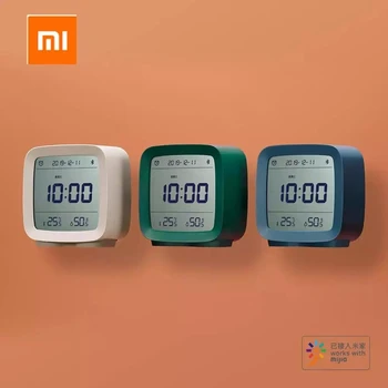 

In stock Xiaomi Cleargrass Bluetooth Alarm Clock smart Control Temperature Humidity Display LCD Screen Adjustable Nightlight