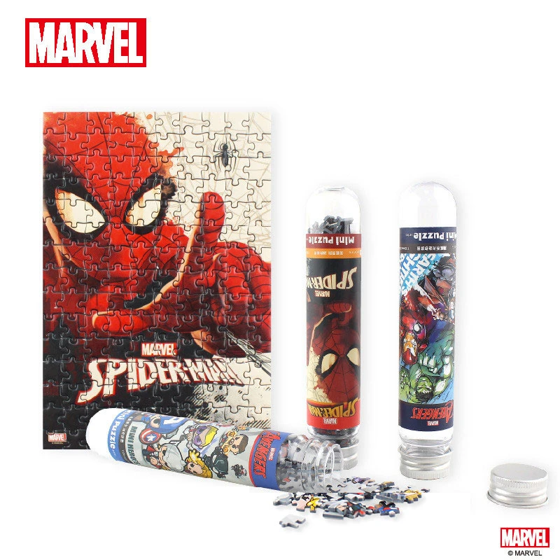 

Disney Marvel Avengers Mini Test Tube Puzzle 150 Pieces Puzzle Spider-Man Decompression Creative Toy Gift for Children