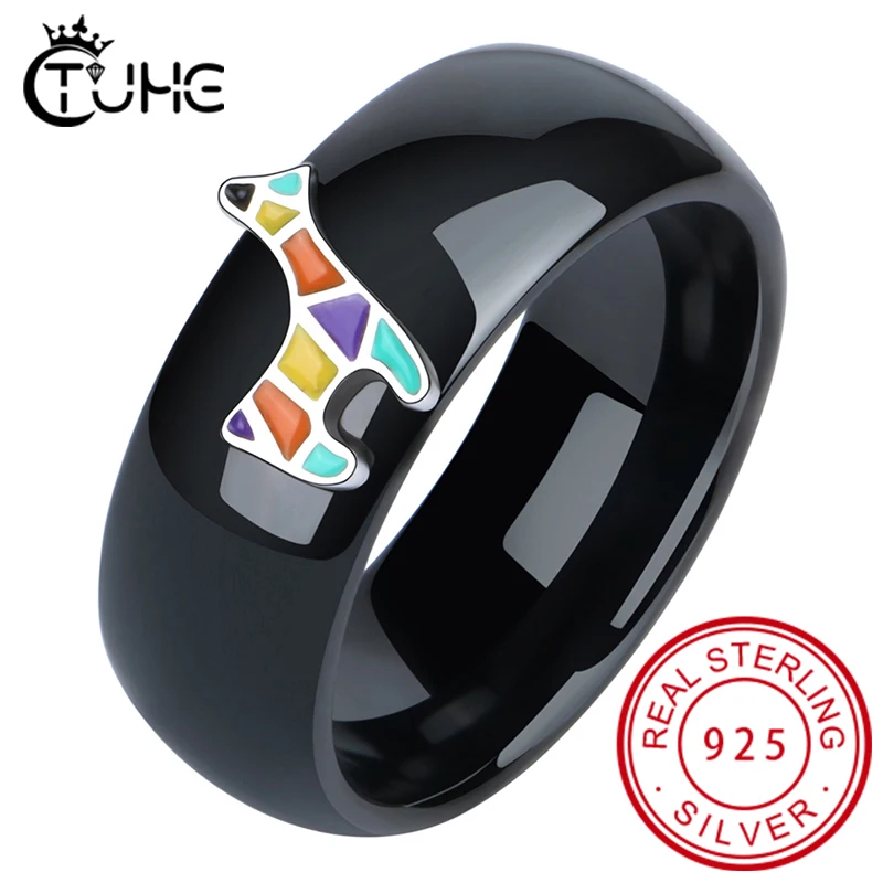 Кольцо Радужное женское керамическое 8 мм|Кольца| |