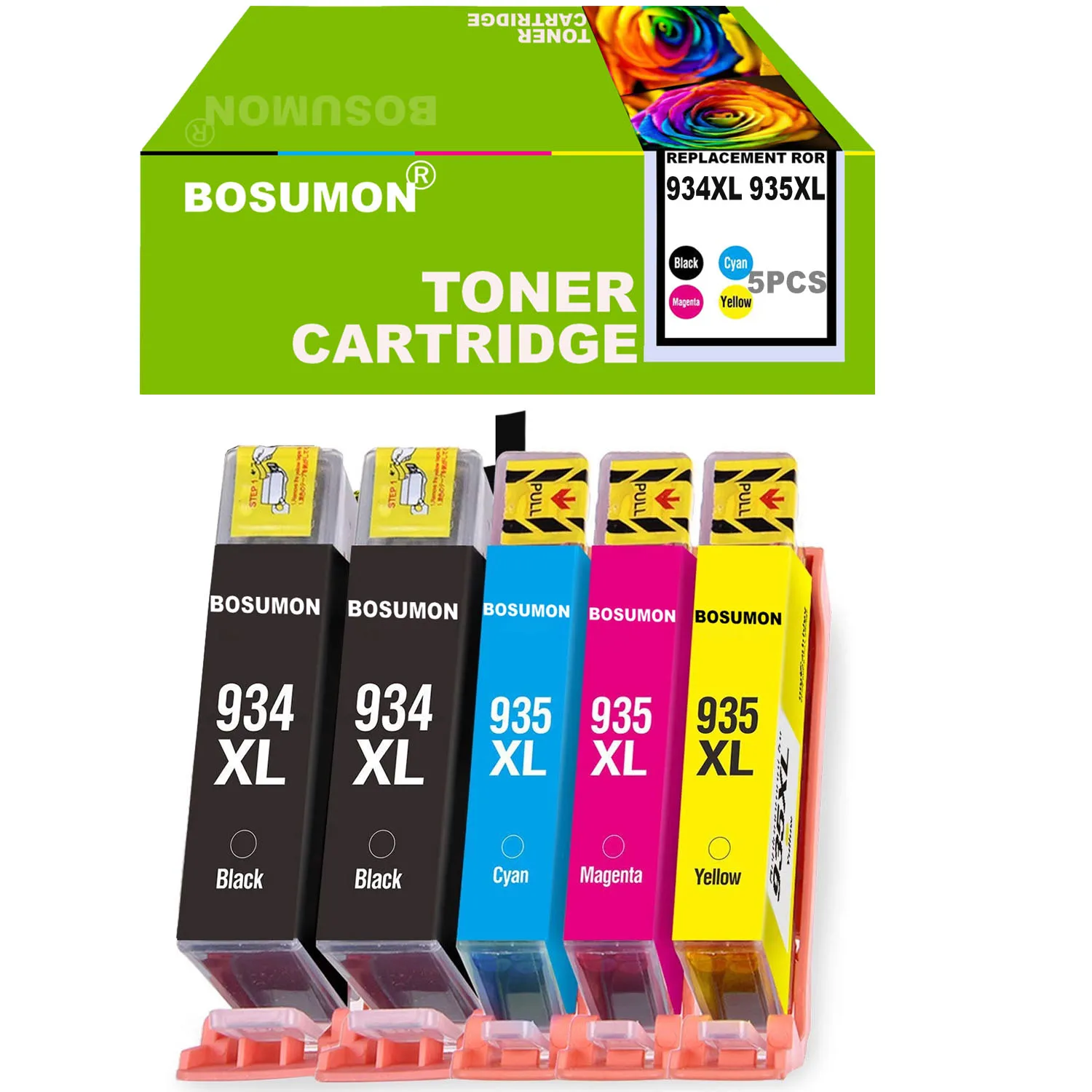 

Bosumon Compatible For HP 934 935 Ink Cartridge With Chip 934XL 935XL for HP OfficeJet Pro 6230 6830 6820 Printer for hp934