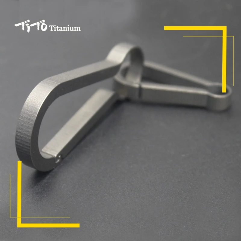 TiTo EDC титановый брелок мульти титановый карабин для кемпинга Большой/средний/маленький титановый брелок для автомобиля титановая пряжка
