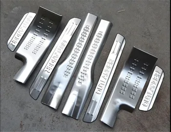 

High quality stainless steel inside external Scuff Plate/Door Sill For 2013 - 2018 Mitsubishi Outlander Samurai car styling