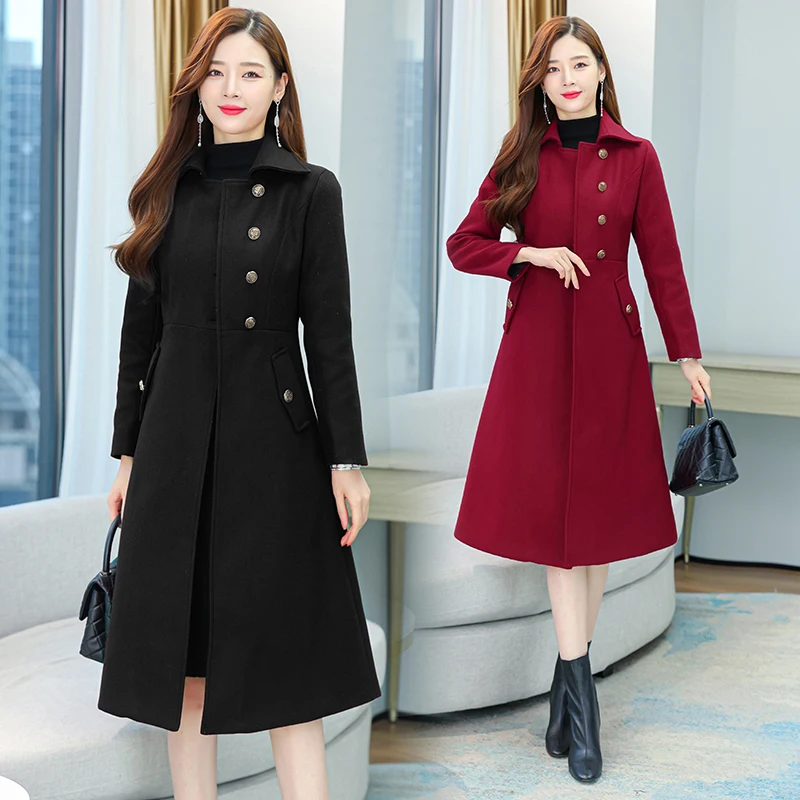 ジャケット・アウター vintage cashmere double long coat Amazon.com: TRGHSFGJ Women Winter Coat Wool Double Breasted