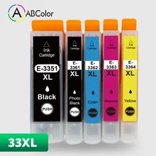 5PK 33XL For Epson 33XL Ink Cartridge T3351 For Epson XP-530 XP-630 XP-635 XP-830 XP-540 XP-640 XP-645 XP-900 XP-7100 Printer