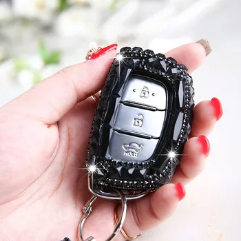 

Hot Sale Diamond Crystal Car Key Case Cover Shell For Hyundai IX25 IX35 I20 I30 I40 hb20 Santa Fe Creta Solaris 2017 Accessories