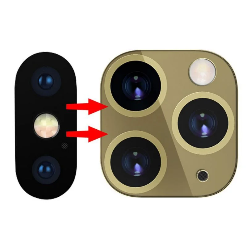 Камера 3D Защитная Наклейка на рассеиватель для IPhone X XS MAX крышка камеры секундная замена на IPhone 11 Pro MAX материал из алюминиевого сплава